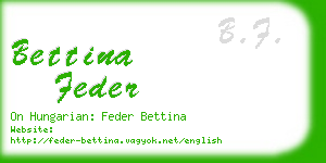 bettina feder business card